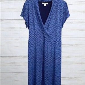 Never worn! Blue and navy Liz Claiborne dress in size L